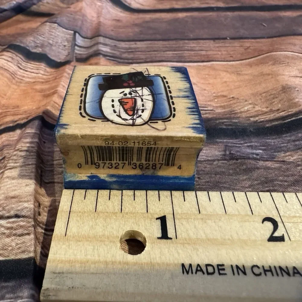 Vintage 1998 Westwater Enterprises Snowman Rubber Stamp Trena Hegdahl Christmas